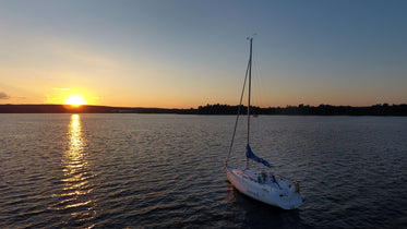 sailboat at sunset