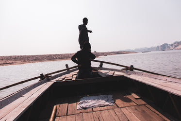 sailing a wooden boat