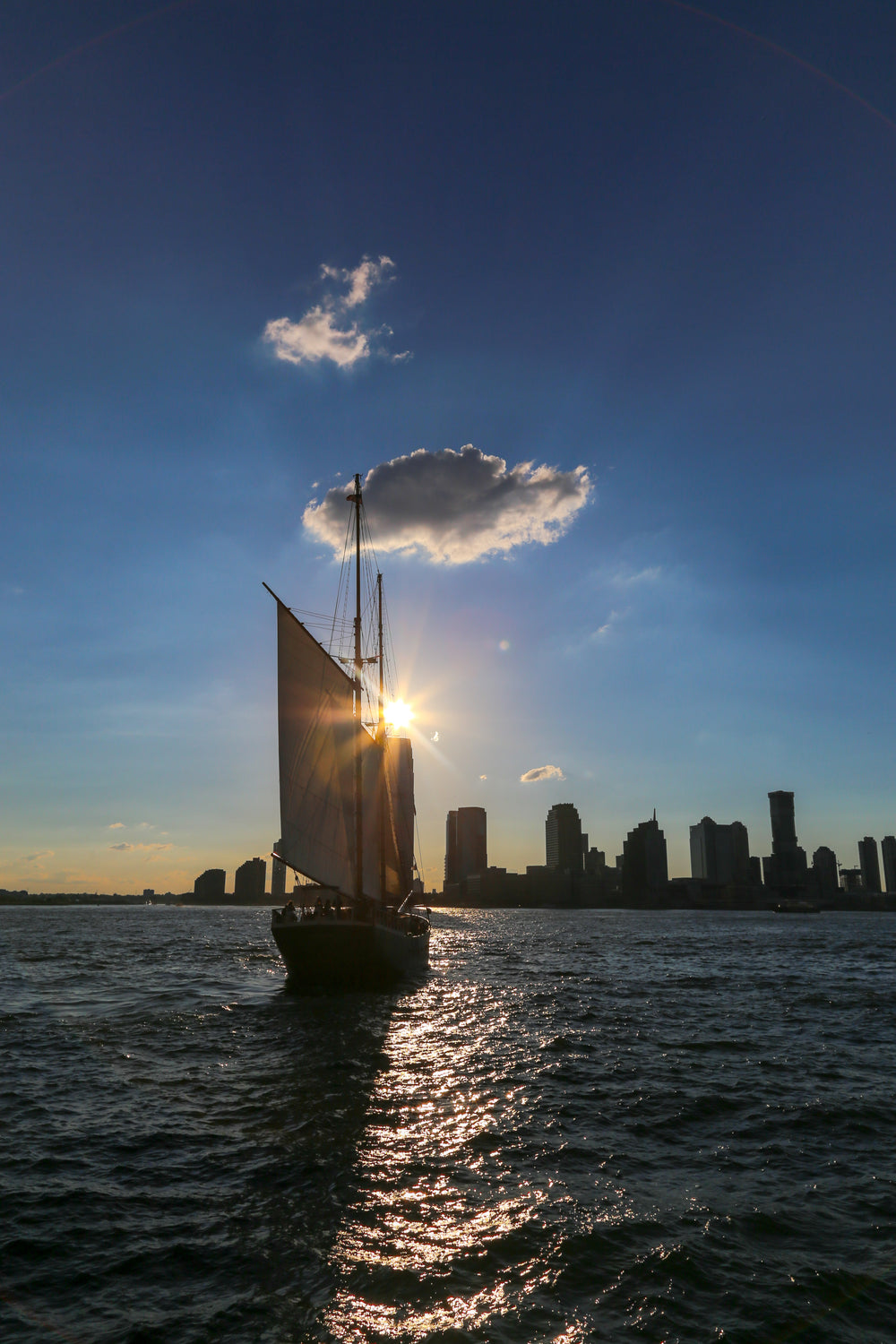 sailing through the city