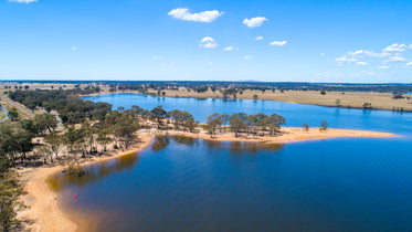 sandy beaches and inlets in calm ocean waters