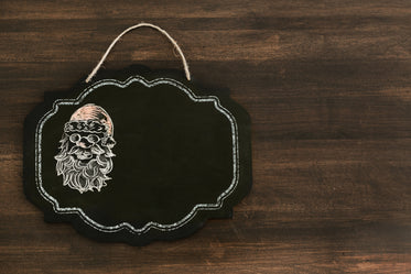 santa on blank chalkboard