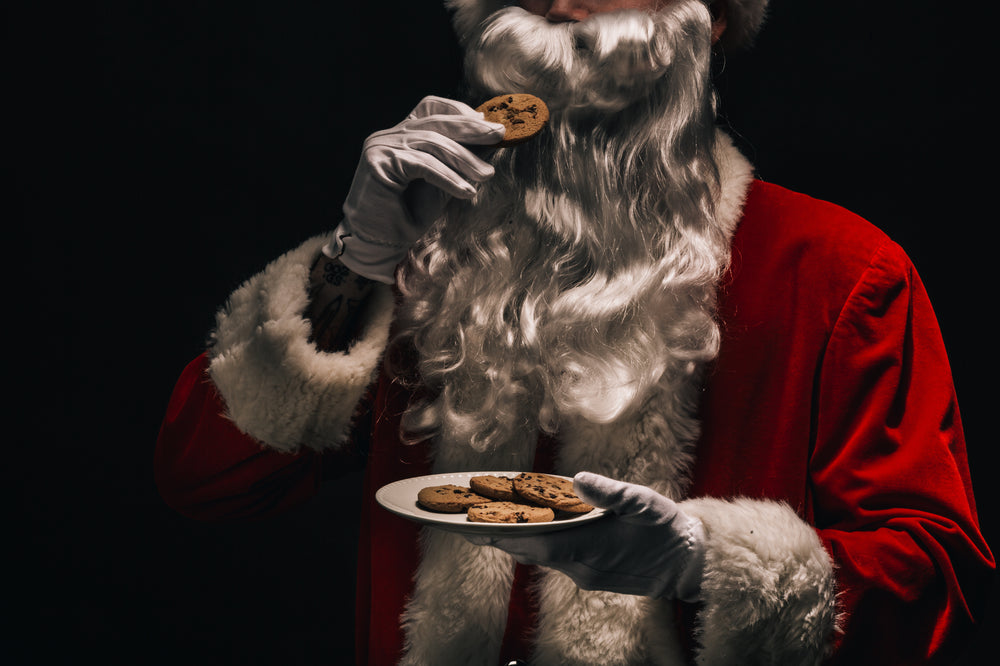 santa eats cookies