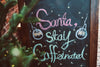 santa stay caffeinated chalk board