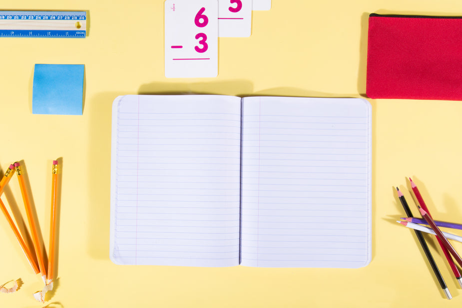Free Stock Photo of School Notebook Flatlay — HD Images