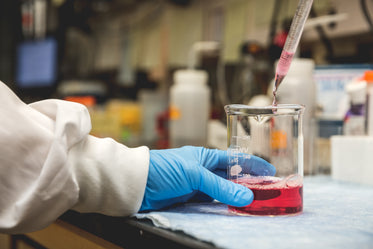 science beaker and pipette