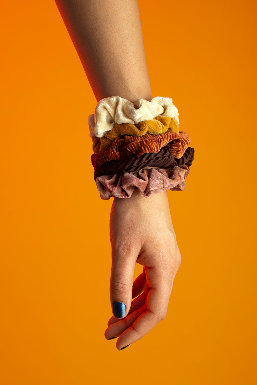 scrunchies on orange