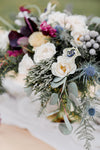 seasonal wedding bouquet close up