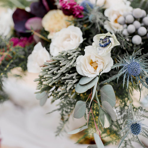 Seasonal Wedding Bouquet Close Up