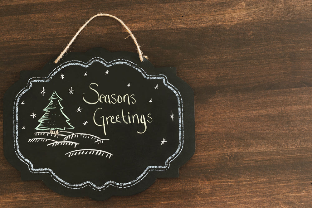 seasons greetings chalkboard