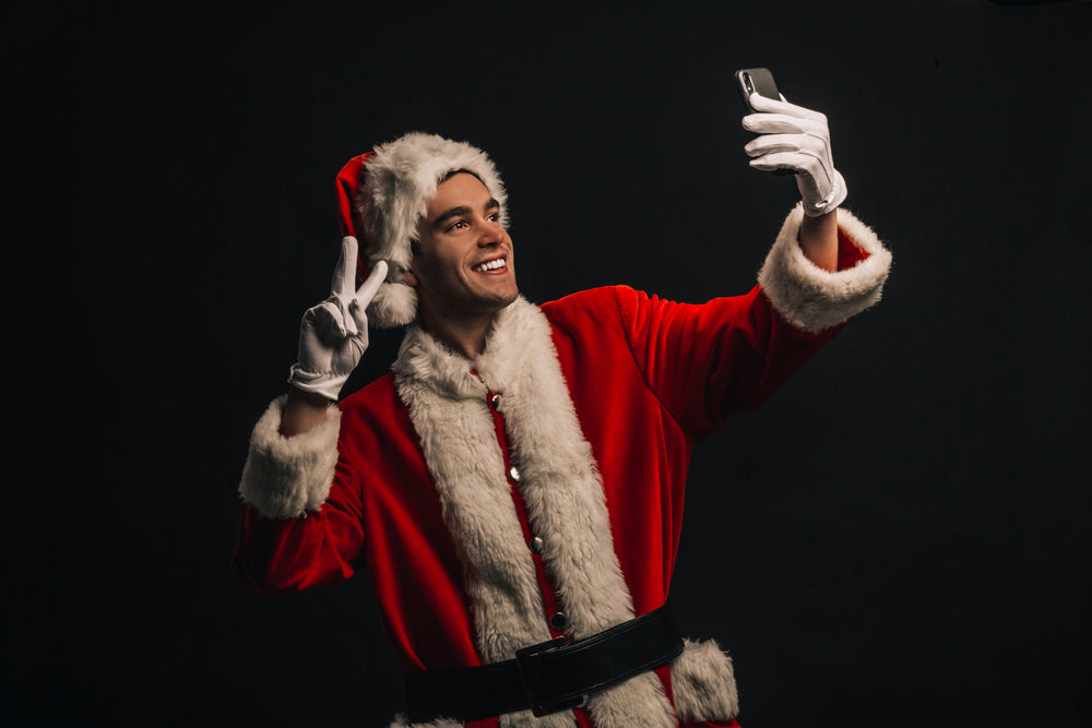 selfie in santa costume