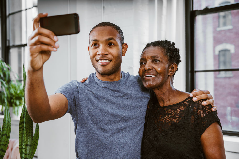 selfie with grandma