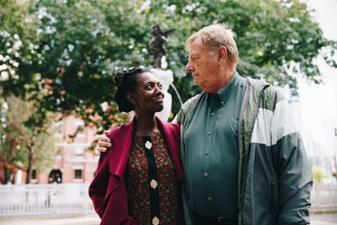 senior couple walking