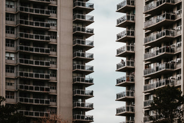 sepia tinted council block apartments