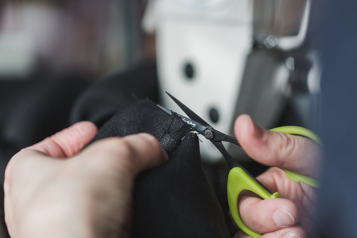 sewing scissors cutting thread