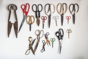 sewing scissors hanging on wall