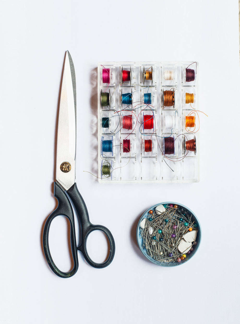 sewing supplies flatlay