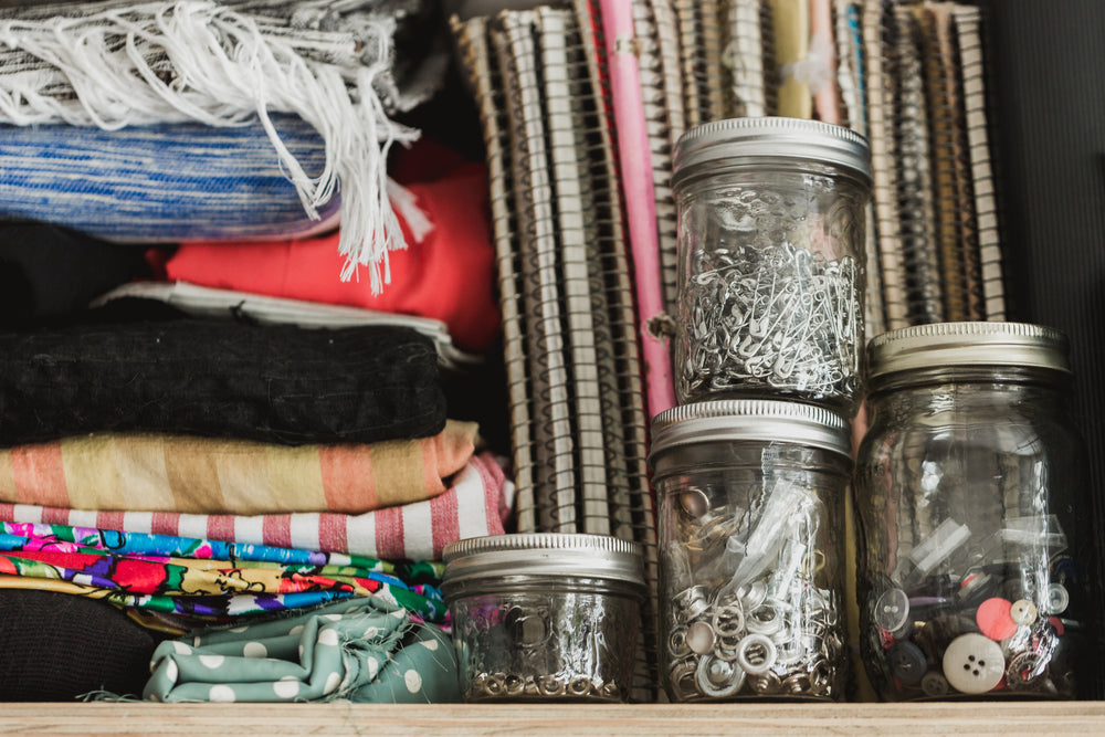 sewing supply jars