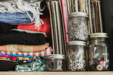 sewing supply jars