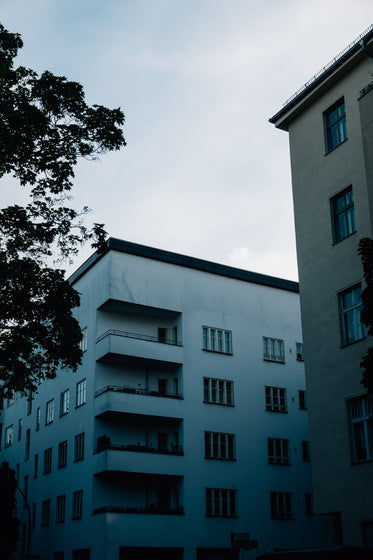 shadows betweek two residential buildings