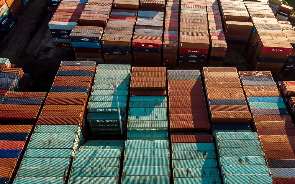 shipping containers as seen from above