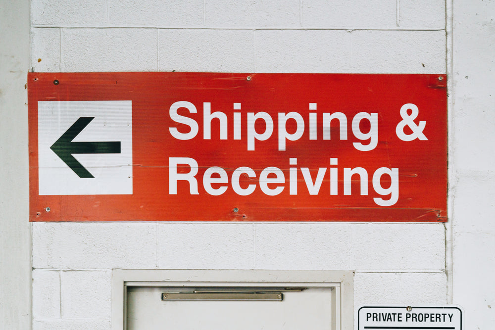 shipping receiving sign