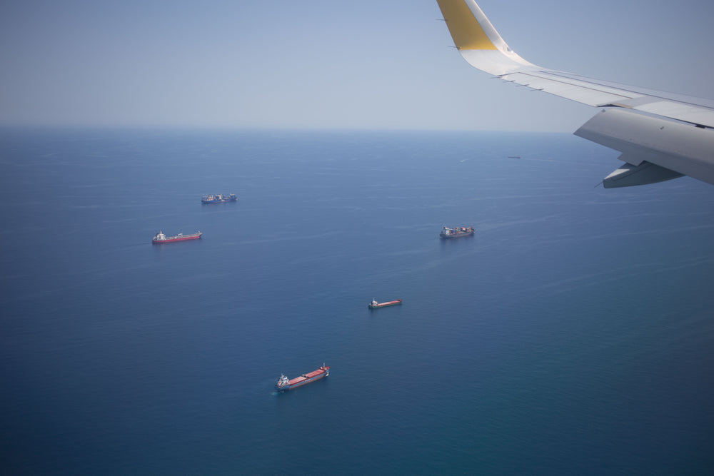 ships seen from air