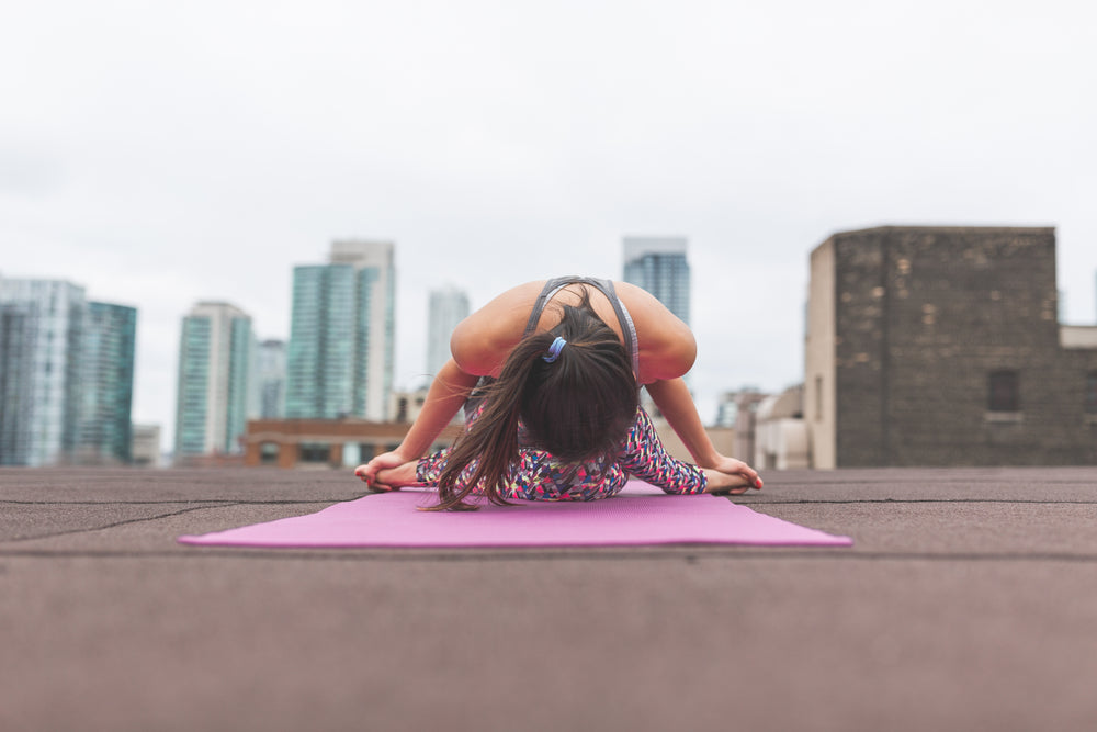 shoelace pose forward fold