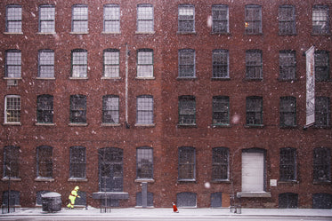 shoveling winter snow