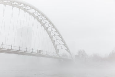 side bridge through fog