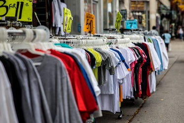 sidewalk sale retail shop shirts