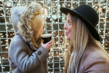 silly faces and hot cocoa