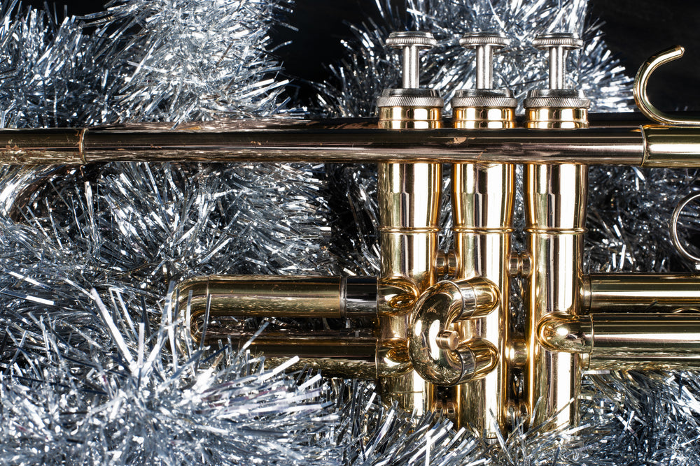 silver and holiday horn