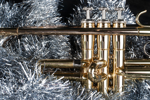 silver and holiday horn