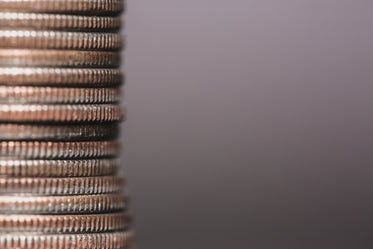 silver coin stack on left of image