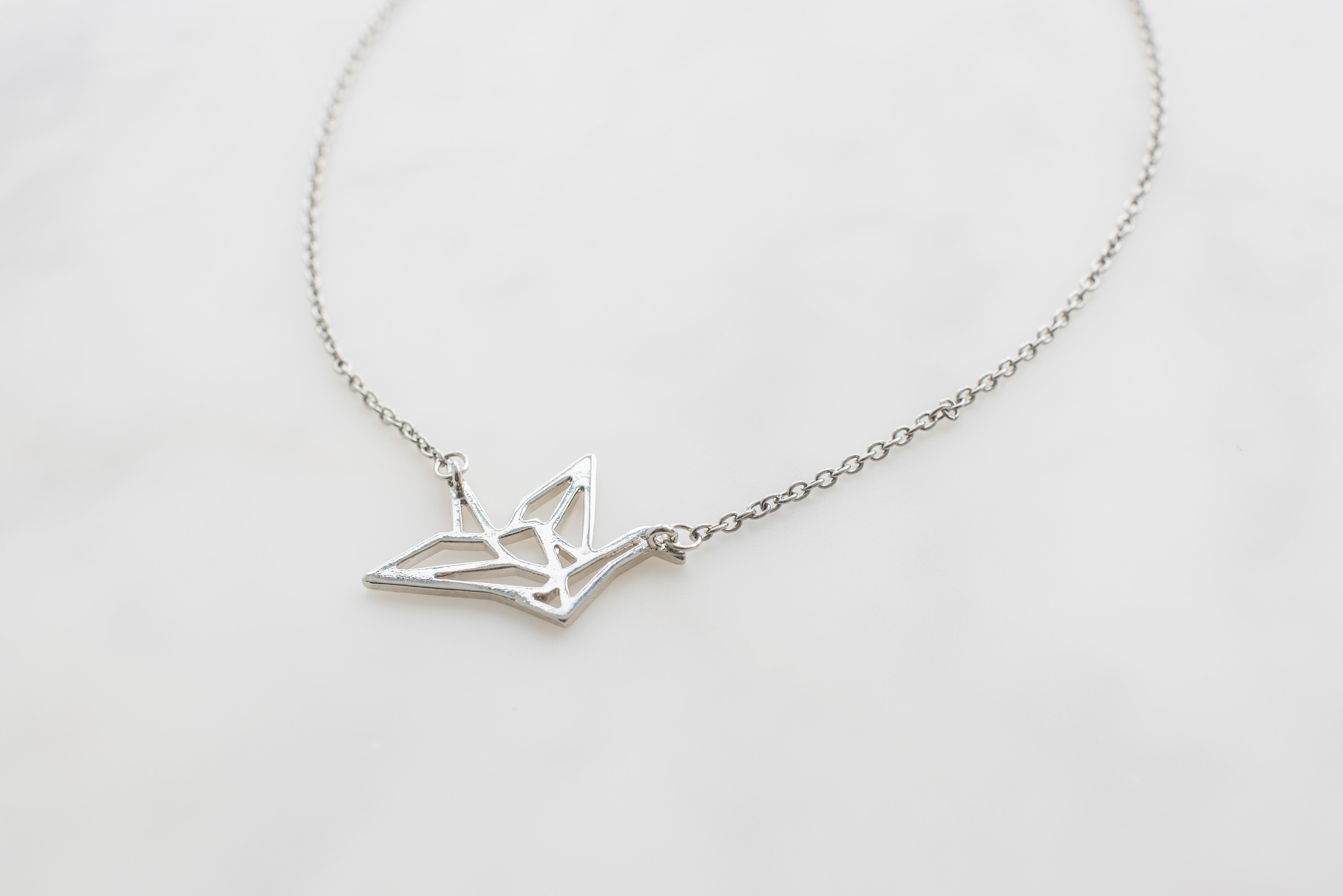 Paper hot sale crane necklace