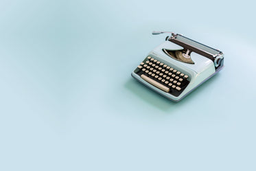 simple blue typewriter