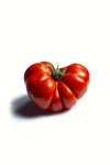 single ripe heirloom tomato