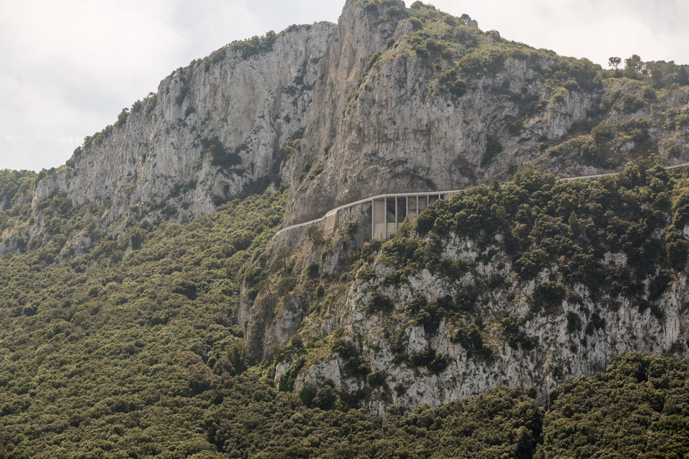 single road on mountain side