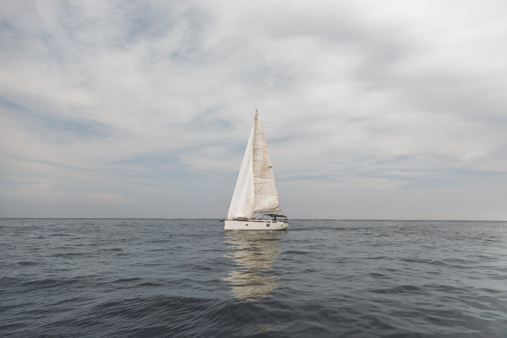 single yacht on the water