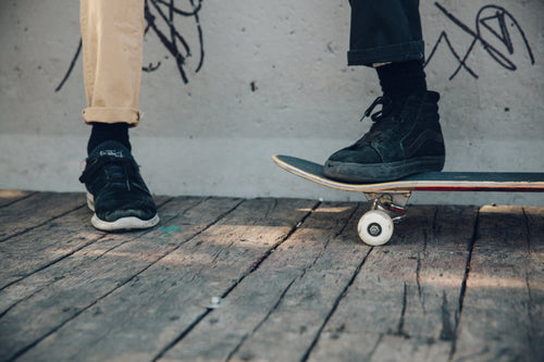 skateboarder feet