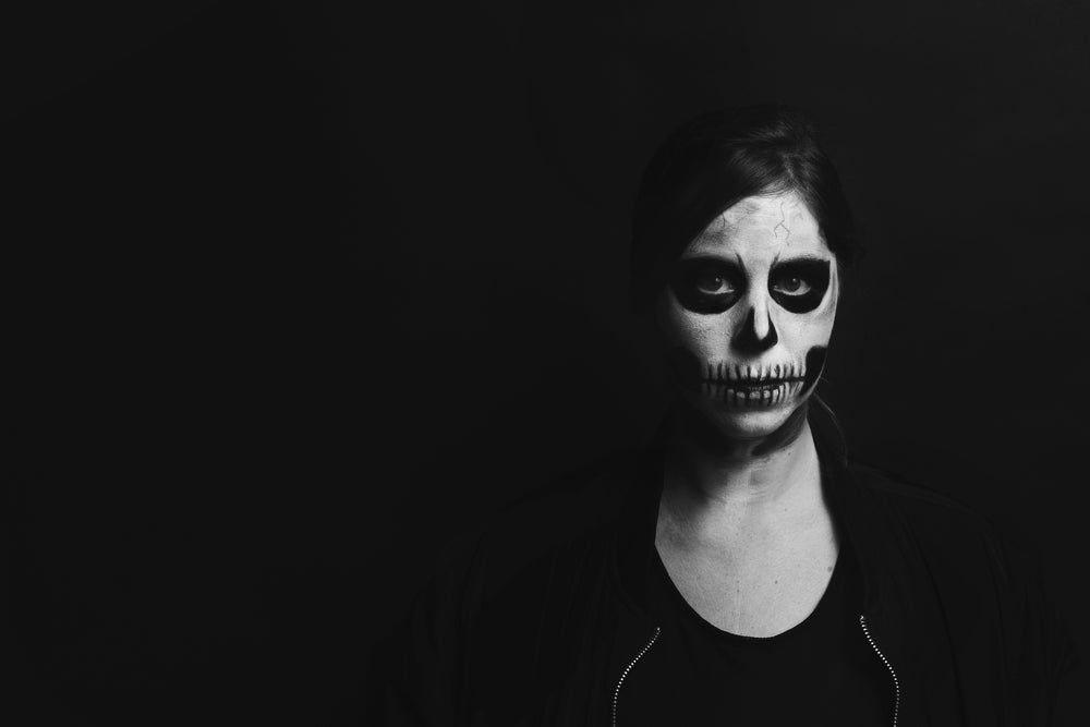 skull scary halloween makeup