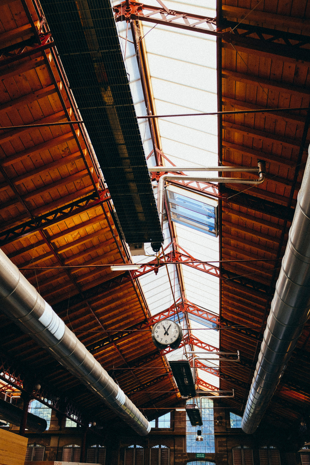 skylight in train station rooftop