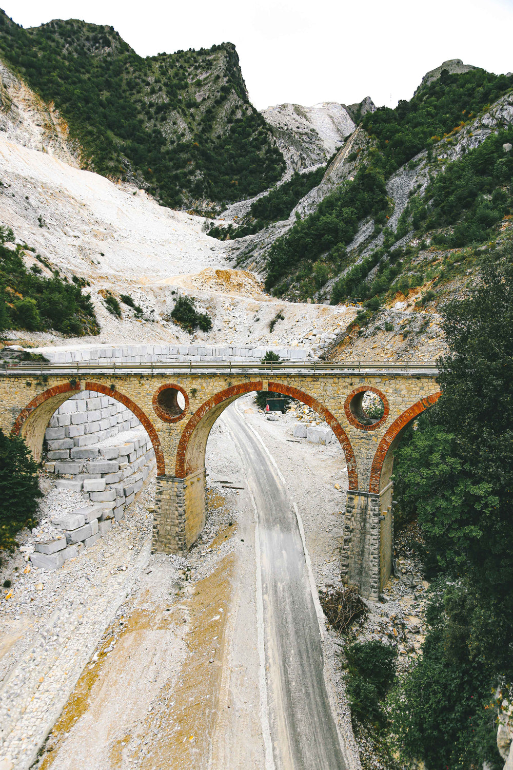 small arched mountain bridge