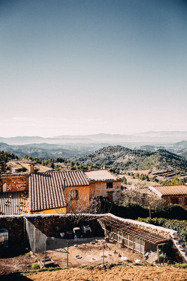 small farm in the mountains