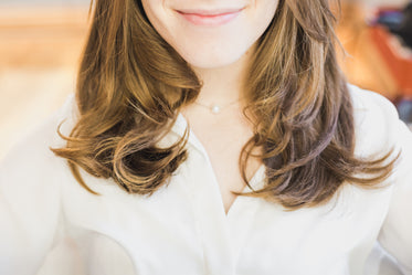 smiling brunette woman