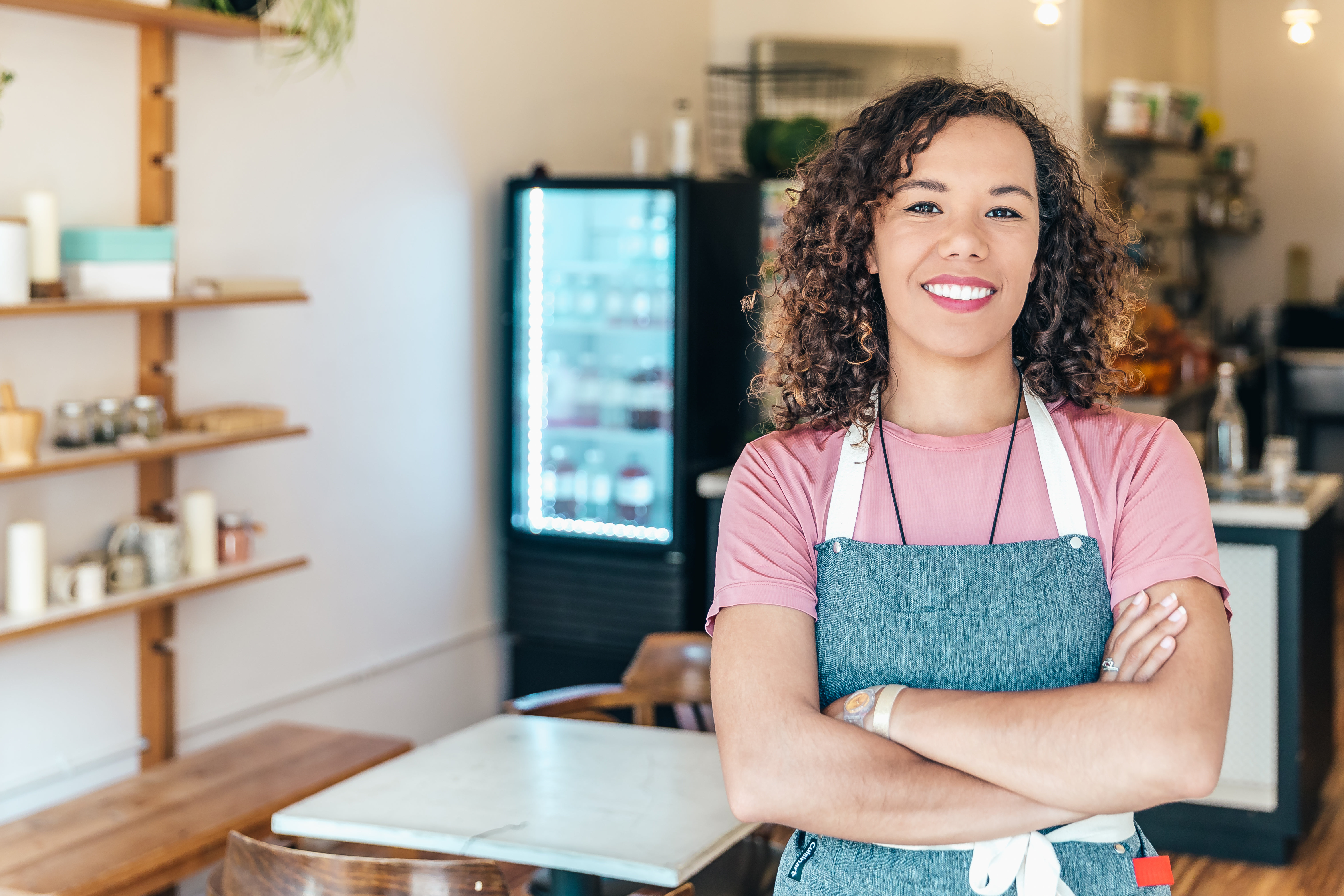 Smiling Cafe Owner