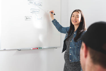 smiling office presentation