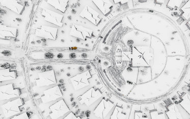 snow-covered circular streets
