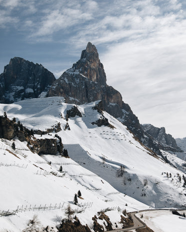 snowy mountain slope