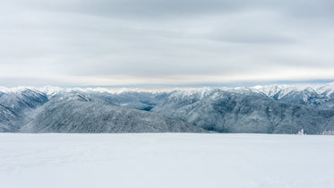 snowy plains and mountains